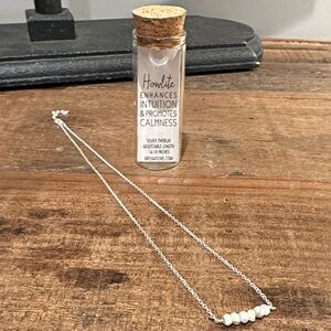 Elegant Silver Necklace with Howlite Accents